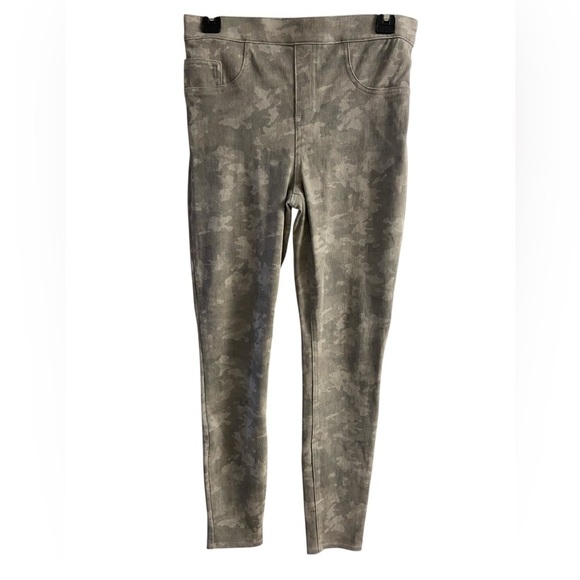 Spanx jeggings jean-ish leggings camo washed stone color ankle length Medium - Picture 2 of 9